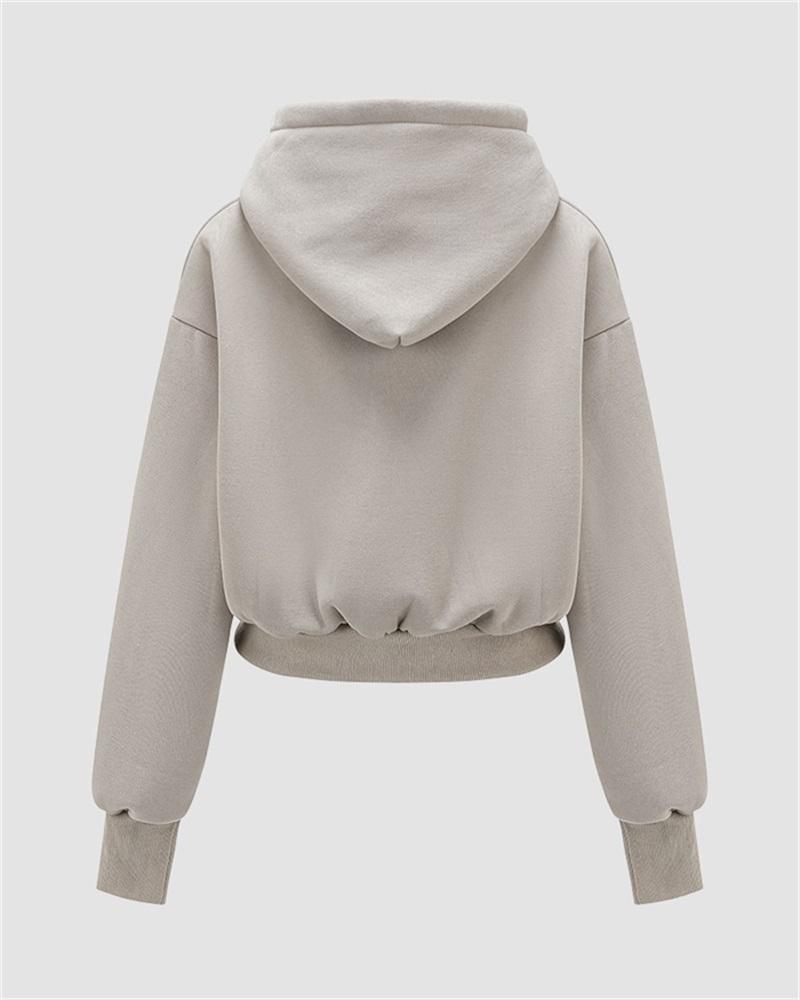 KIA - Lässiger Pullover mit langen Ärmeln und Kordelzug