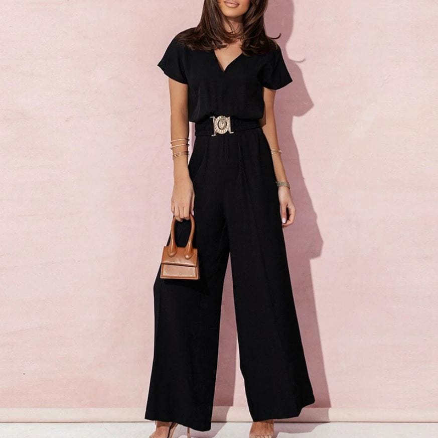 LOIDA - Elegante gerade Jumpsuits mit V-Ausschnitt