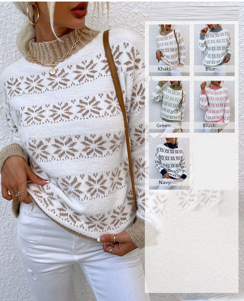 MADELINE - Rollkragenpullover mit Schneeflocke für Damen