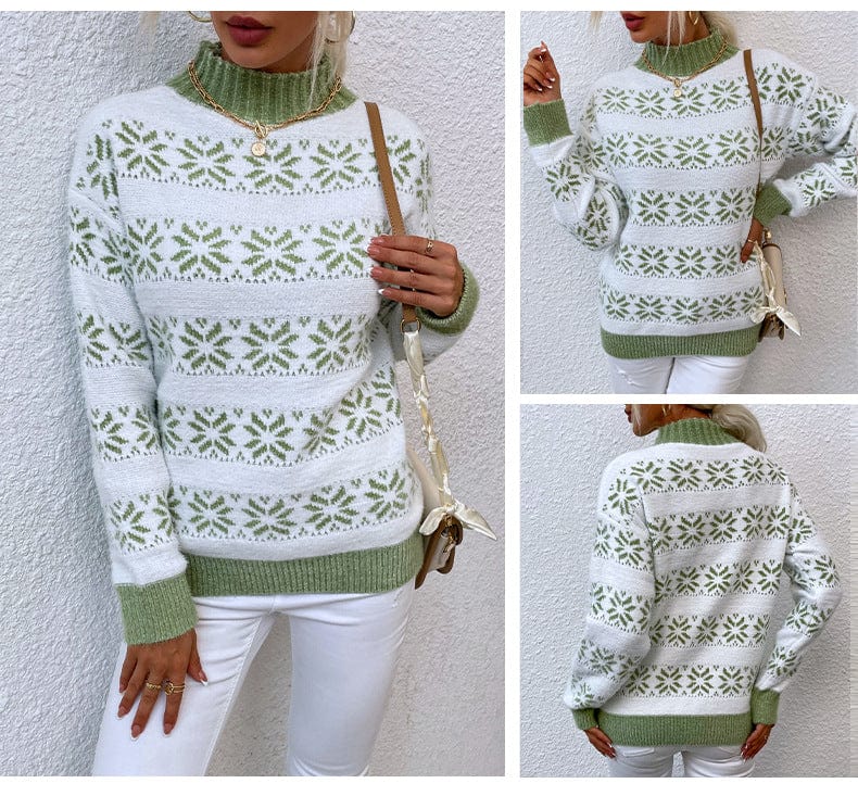 MADELINE - Rollkragenpullover mit Schneeflocke für Damen