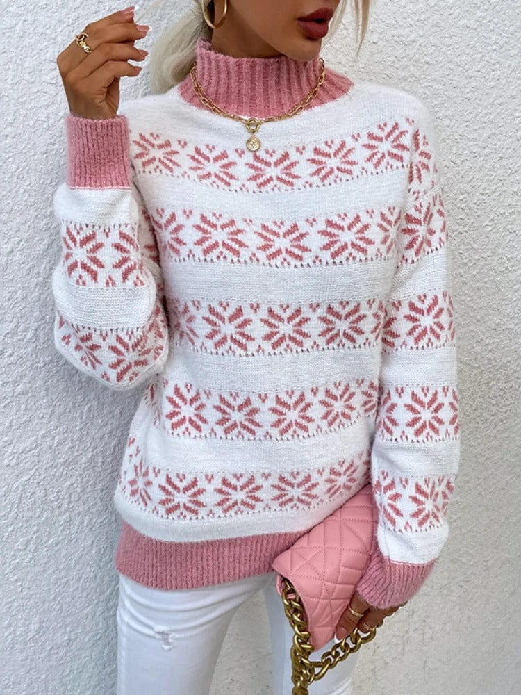 MADELINE - Rollkragenpullover mit Schneeflocke für Damen