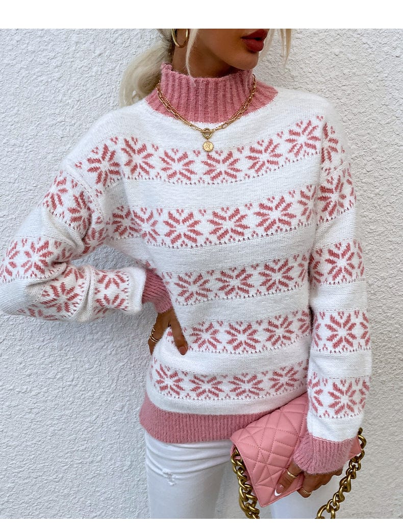 MADELINE - Rollkragenpullover mit Schneeflocke für Damen