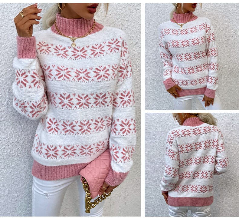 MADELINE - Rollkragenpullover mit Schneeflocke für Damen