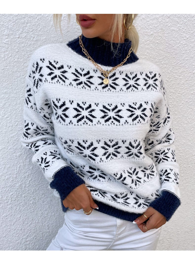 MADELINE - Rollkragenpullover mit Schneeflocke für Damen