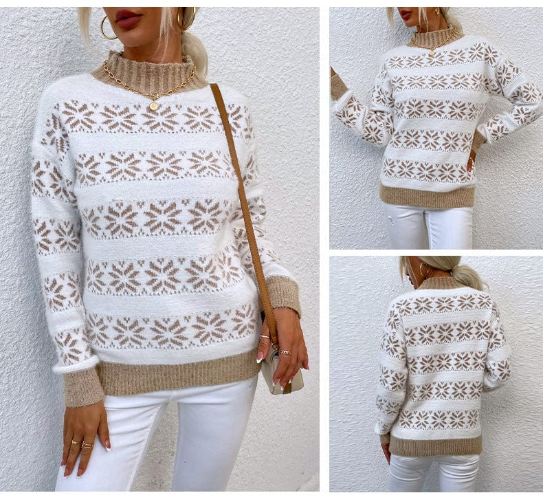 MADELINE - Rollkragenpullover mit Schneeflocke für Damen