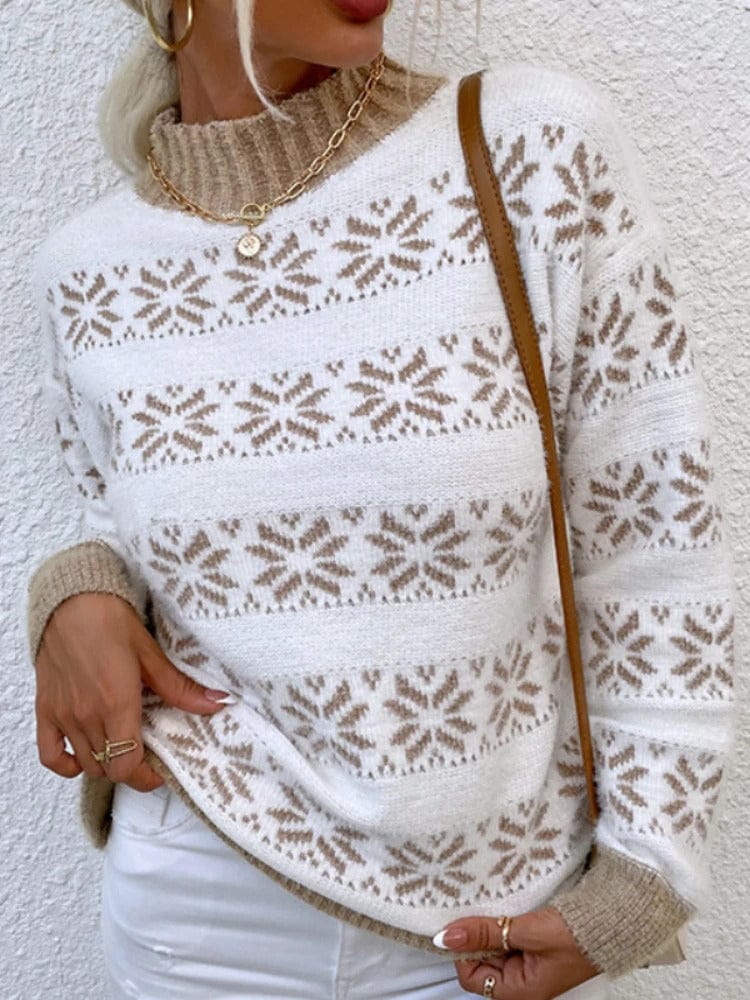 MADELINE - Rollkragenpullover mit Schneeflocke für Damen