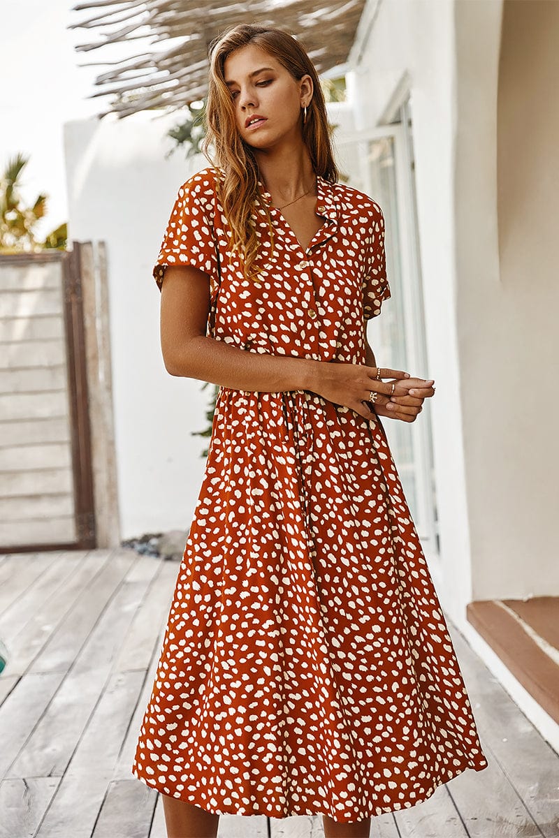 MAURICE - Sommer-Punktmuster-Kleid