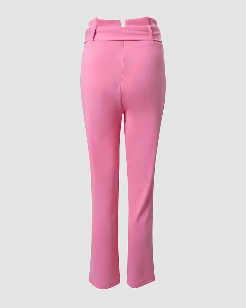 MENCHIE - Hose mit hoher Taille und gebundenem Detail