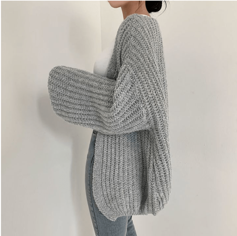 OLIVE - Koreanischer Vintage-Strick-Cardigan