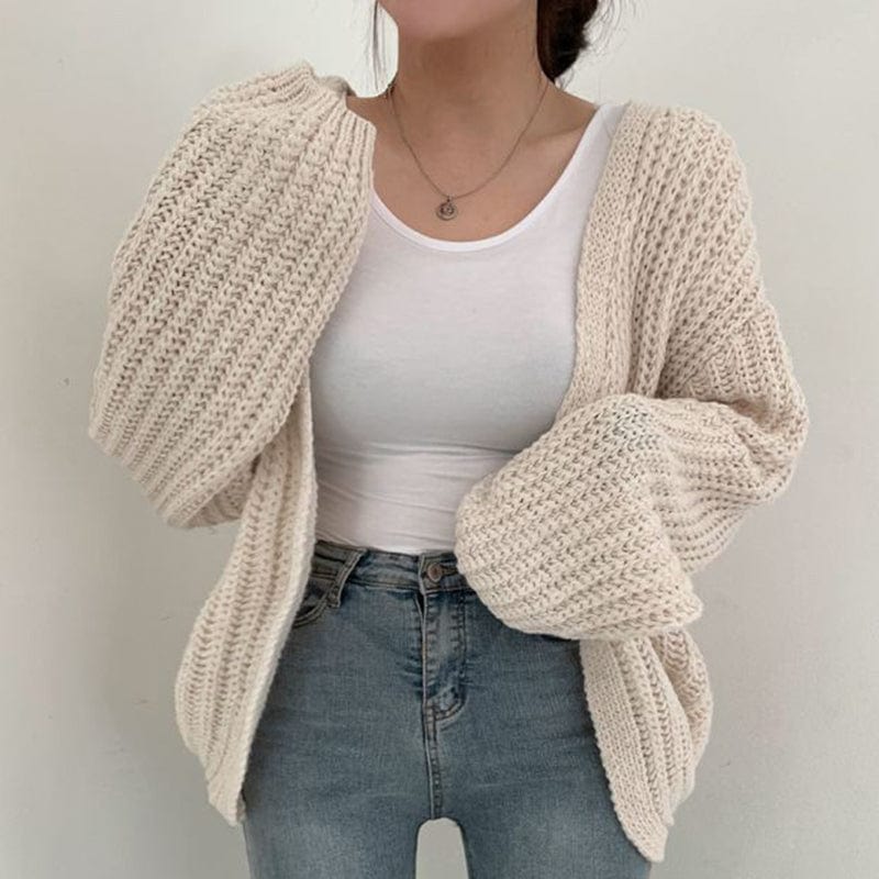 OLIVE - Koreanischer Vintage-Strick-Cardigan