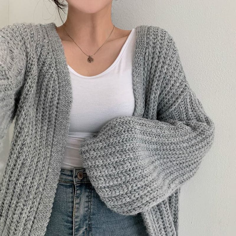 OLIVE - Koreanischer Vintage-Strick-Cardigan