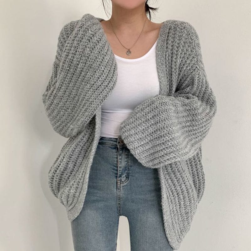 OLIVE - Koreanischer Vintage-Strick-Cardigan