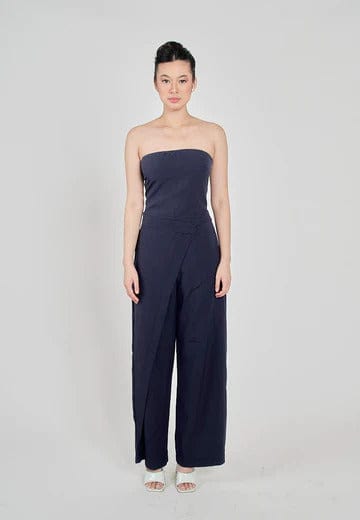 SHARON - Jumpsuit mit weitem Bein und trägerlos