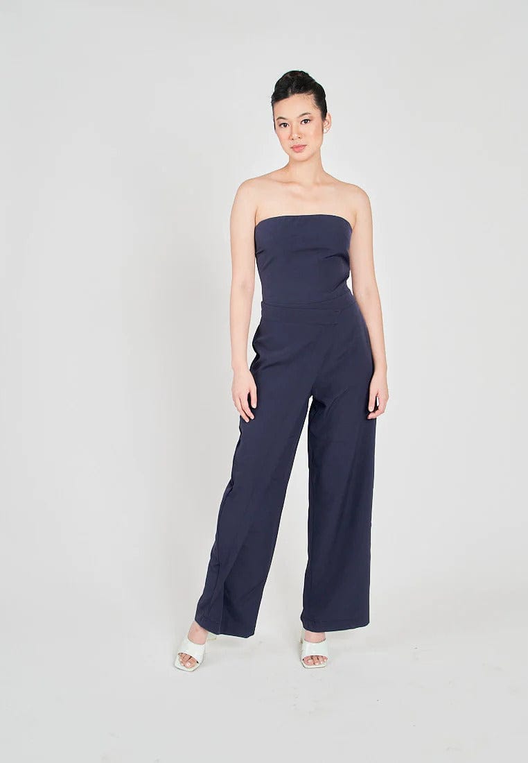 SHARON - Jumpsuit mit weitem Bein und trägerlos