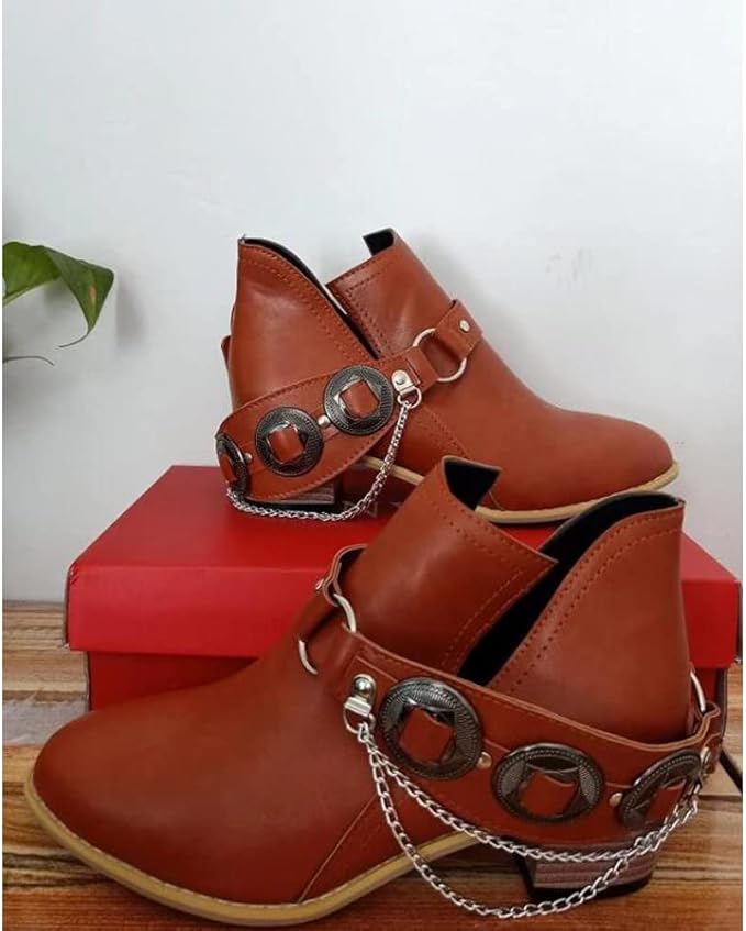 SYRENE - Chunky Mid Heel Vintage Schuhe