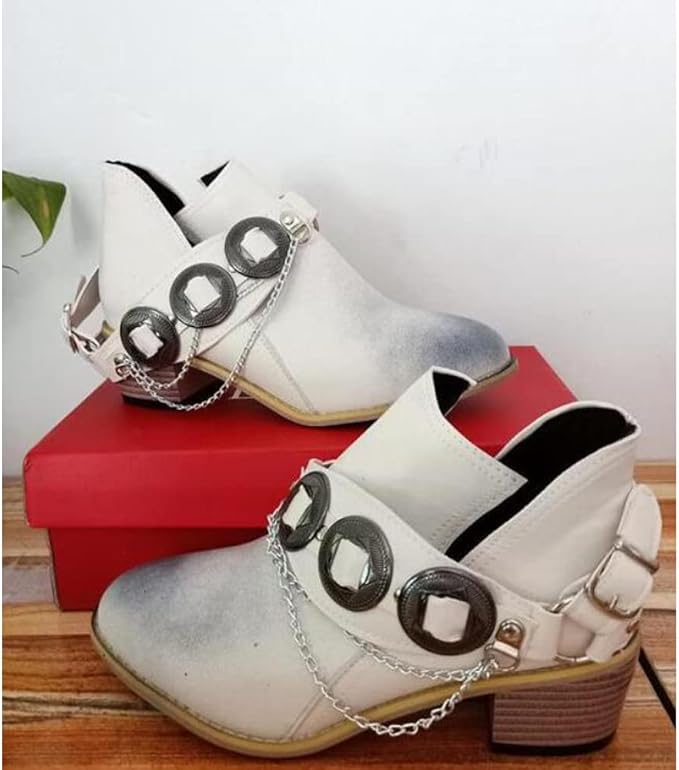 SYRENE - Chunky Mid Heel Vintage Schuhe