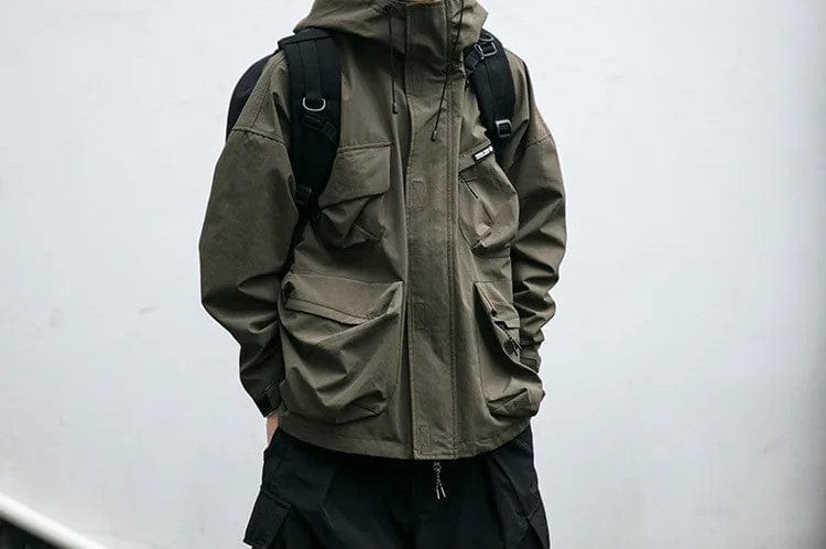 WENG - Lässige Windbreaker Cargo-Jacke