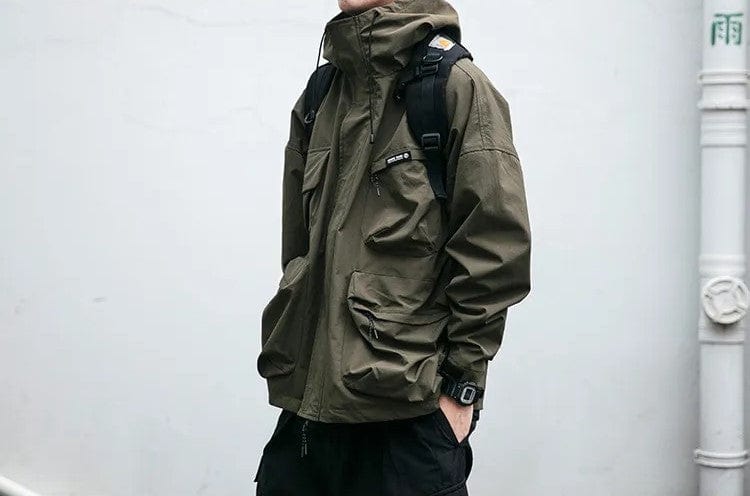 WENG - Lässige Windbreaker Cargo-Jacke