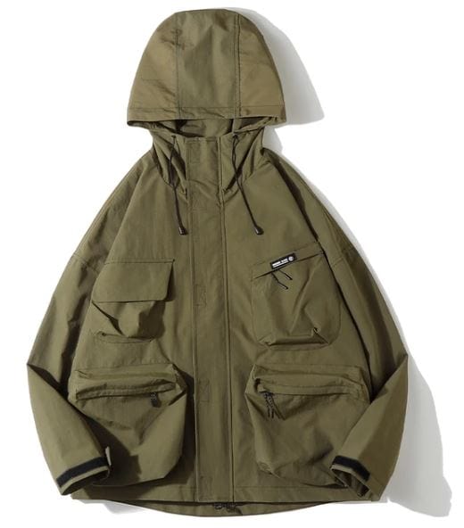 WENG - Lässige Windbreaker Cargo-Jacke