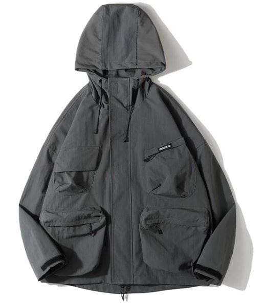 WENG - Lässige Windbreaker Cargo-Jacke