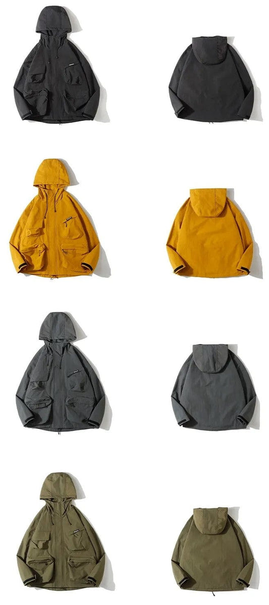 WENG - Lässige Windbreaker Cargo-Jacke